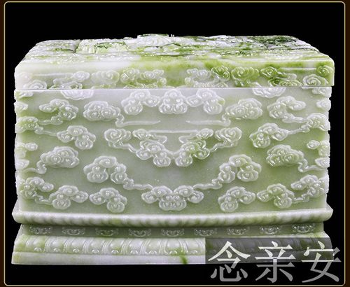 工厂直销天然玉石骨灰盒棺材男女通用加大陶瓷骨灰坛殡葬用品骨灰